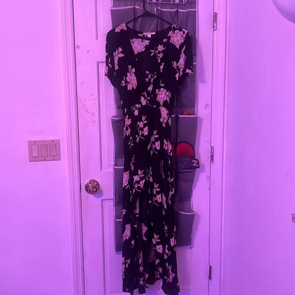 floral romper with float back